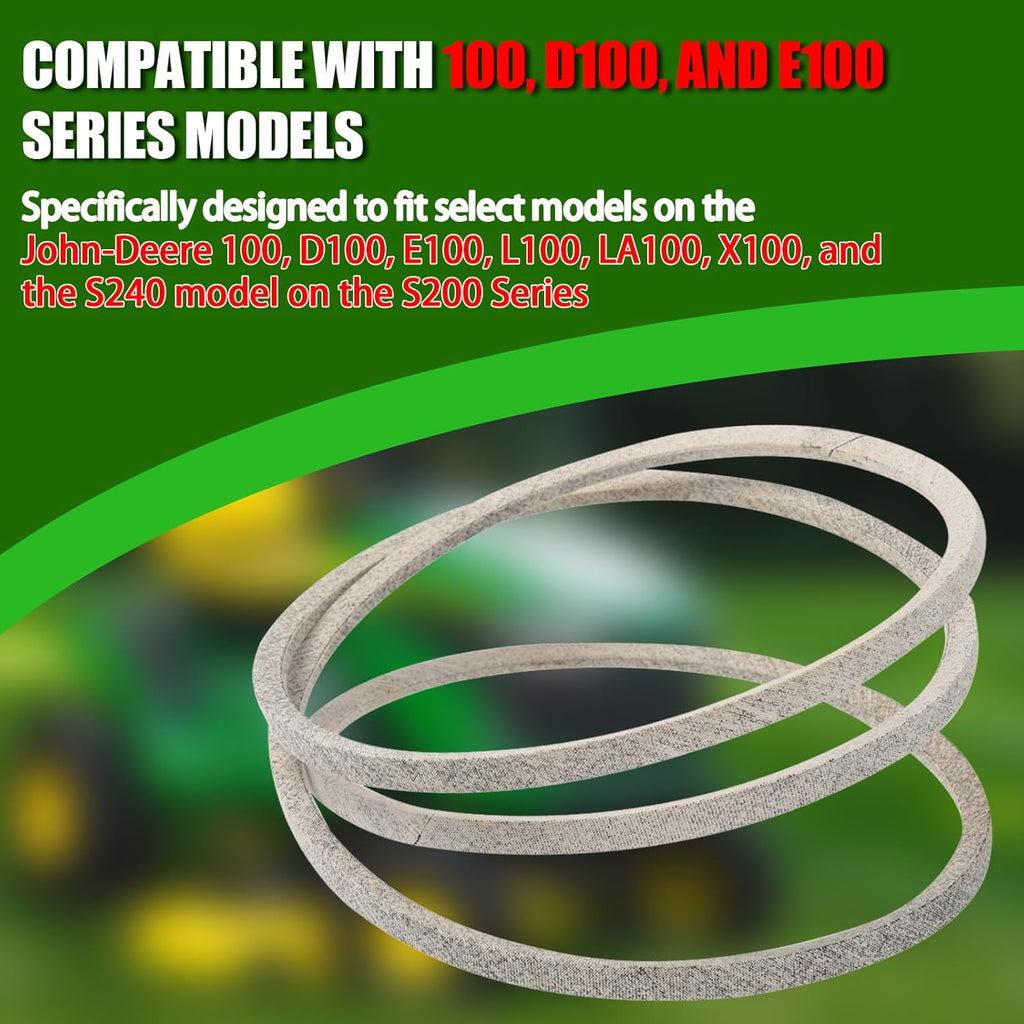 42" Lawn Mower Deck Belt Compatible with JohnDeere Lawn Mower Replaces Part Number GX20072 Flat Belts GY20570 Deck