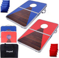 Portable Cornhole Board Set for Kids Teens & Adults, 24x16 Inch Foldable Corn Hole Games with Bean Bags & Carry Bag