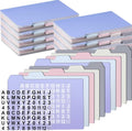 104 Pcs Index Card Guide Set Include 100 Pcs 4 x 6 Inch Index Card Dividers 5 Colors Dry Erase Index Cards 4 Pcs Self