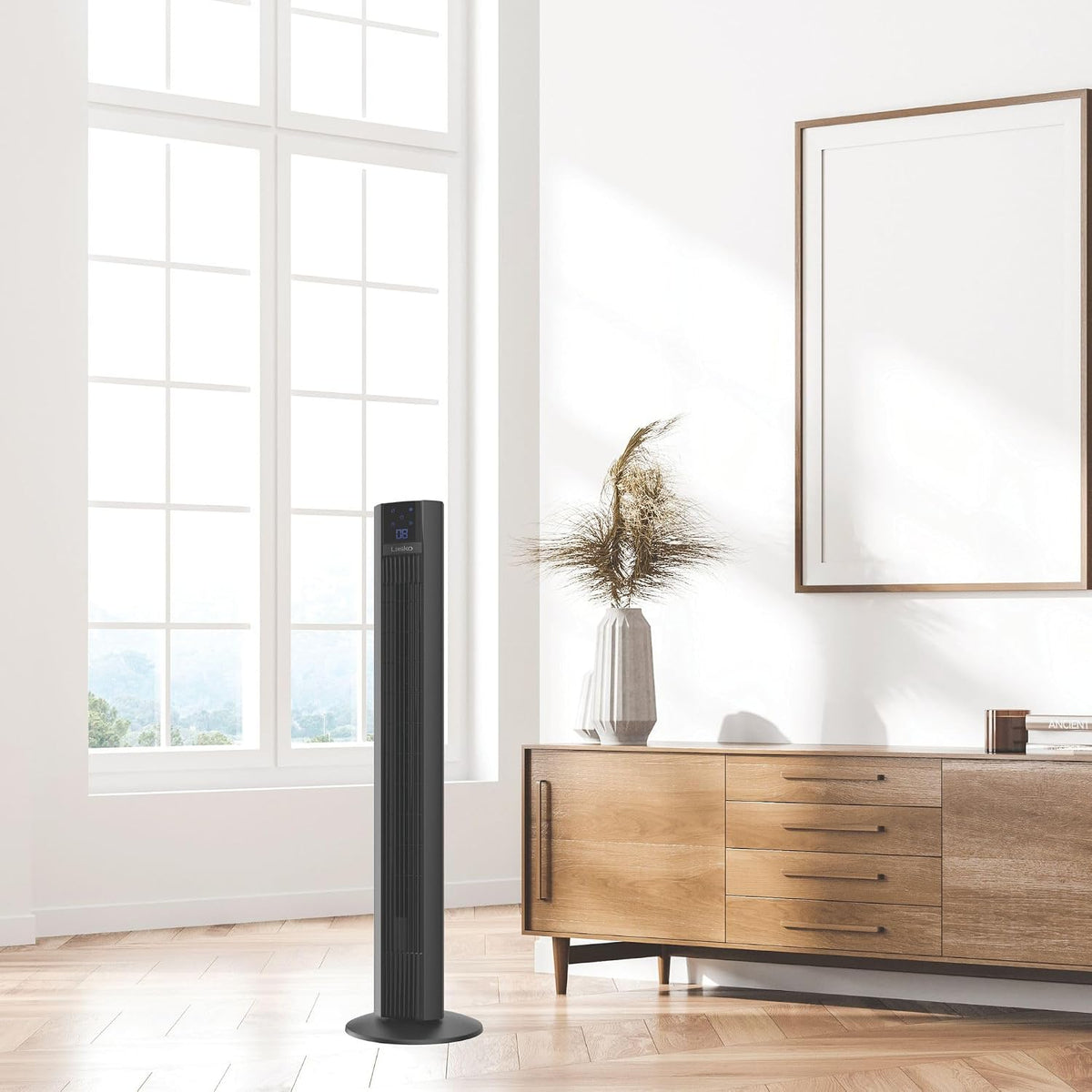Lasko Xtra Air 4 Speed Oscillating Tower Fan, Black, 48 Inch