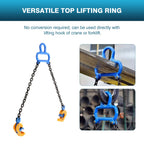 Chain Drum Lifter 1-Ton 2200lbs, 55 Gallon Barrel Lift, 2 Hooks