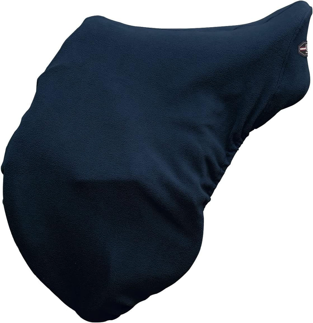 Fleece Saddle Cover for GP/Close Contact Saddles, Dust Protection, Machine Washable, Elastic Fit -Navy