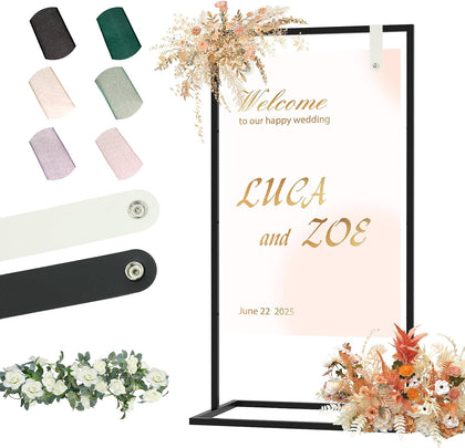 Wedding Sign Holder for Welcome Signs and Seating Charts,Black