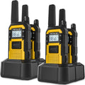 RB48 Military-Standard & IP67 Waterproof Walkie Talkies Long Range | Heavy Duty FRS Two Way Radio for Construction