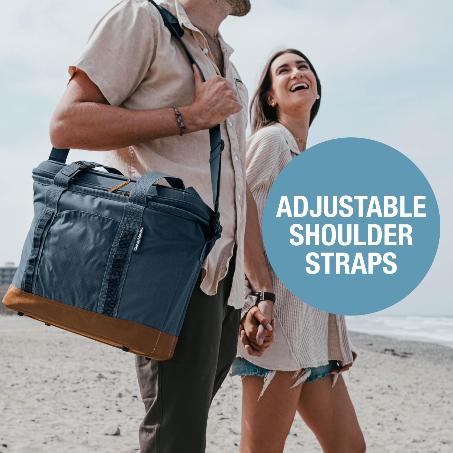 Pacifica Collapsible Cooler, Large, Ocean | Insulated liner helps keep food and drinks cold. A reinforced base