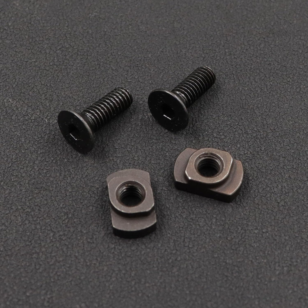 24 Pack M4 Mlok T-Nuts & Screws Replacement Sets Steel, for Mlok System Accessory Installation, with Allen Key. (M4-Countersunk Head)