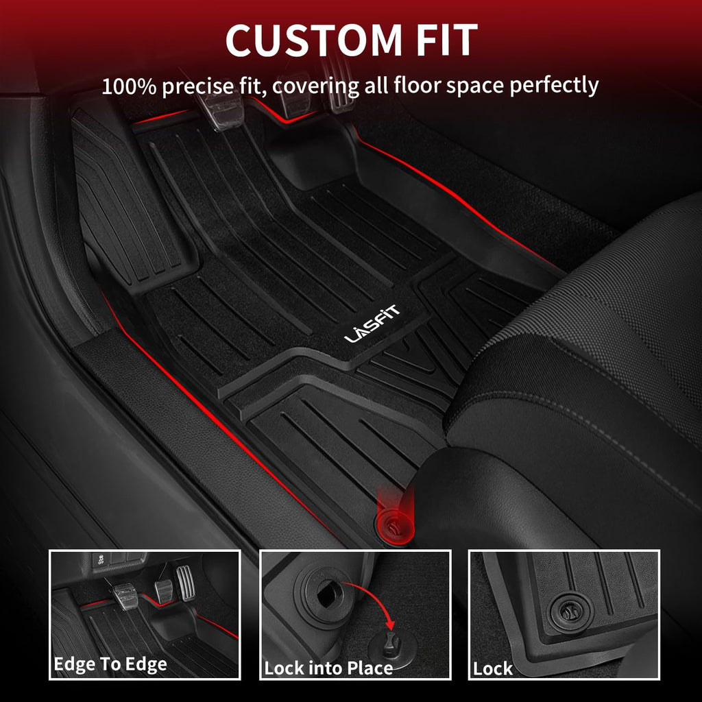 Floor Mats for Honda Civic 2022-2025 2026 Sedan Hatchback Si (Include Sport), with&w/o USB Port | for Acura Integra