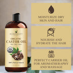 Handcraft Blends Organic Castor Oil - 16 Fl Oz