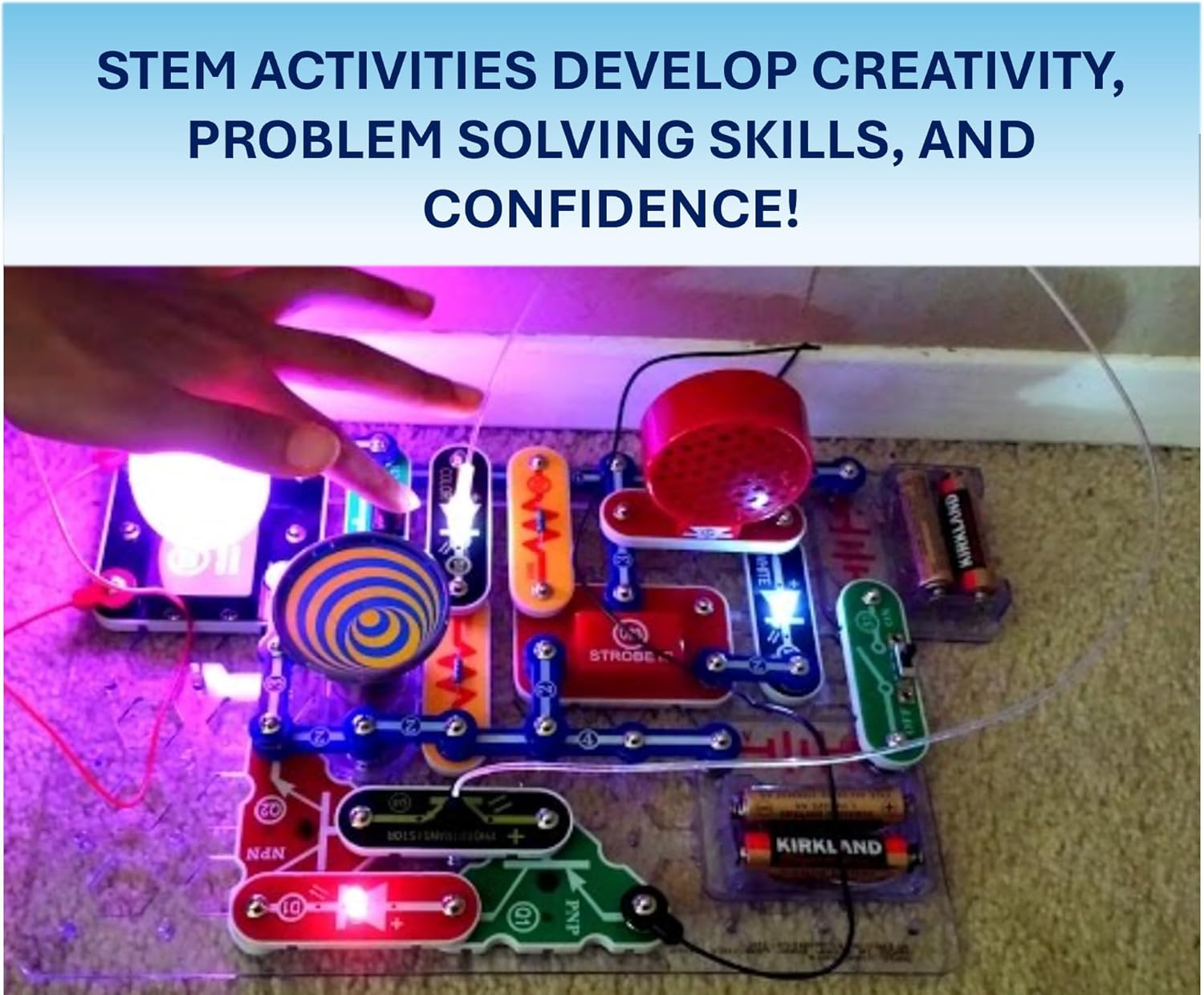 Light Electronics Exploration Kit | Over 175 Exciting STEM Projects | Full Color Project Manual | 55+ Snap Circuits