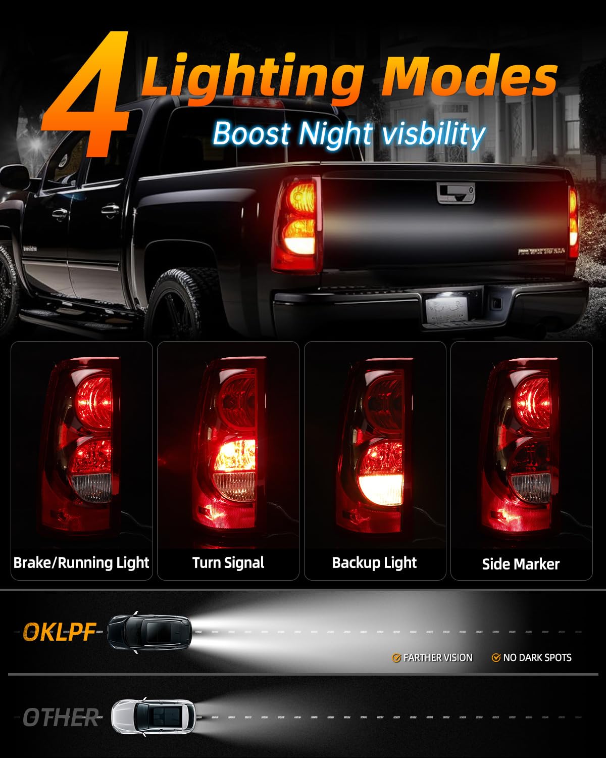 Left Tail Lights Compatible With Chevy Silverado 2003-2006