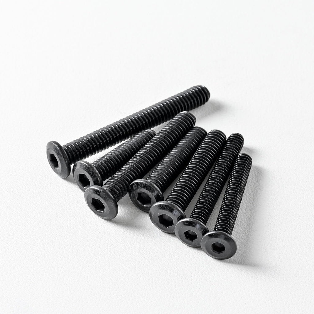 3/8-16 x 2'' (8 Pack) Flat Head Hex Socket Cap Screws Bolts, Black Oxide 304 Stainless Steel 18-8, Hex Drive, Bright Finish, Fully Machine Thread