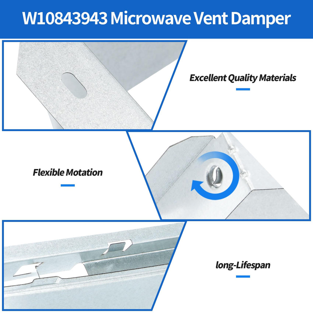 W10843943 Microwave Oven Vent Damper