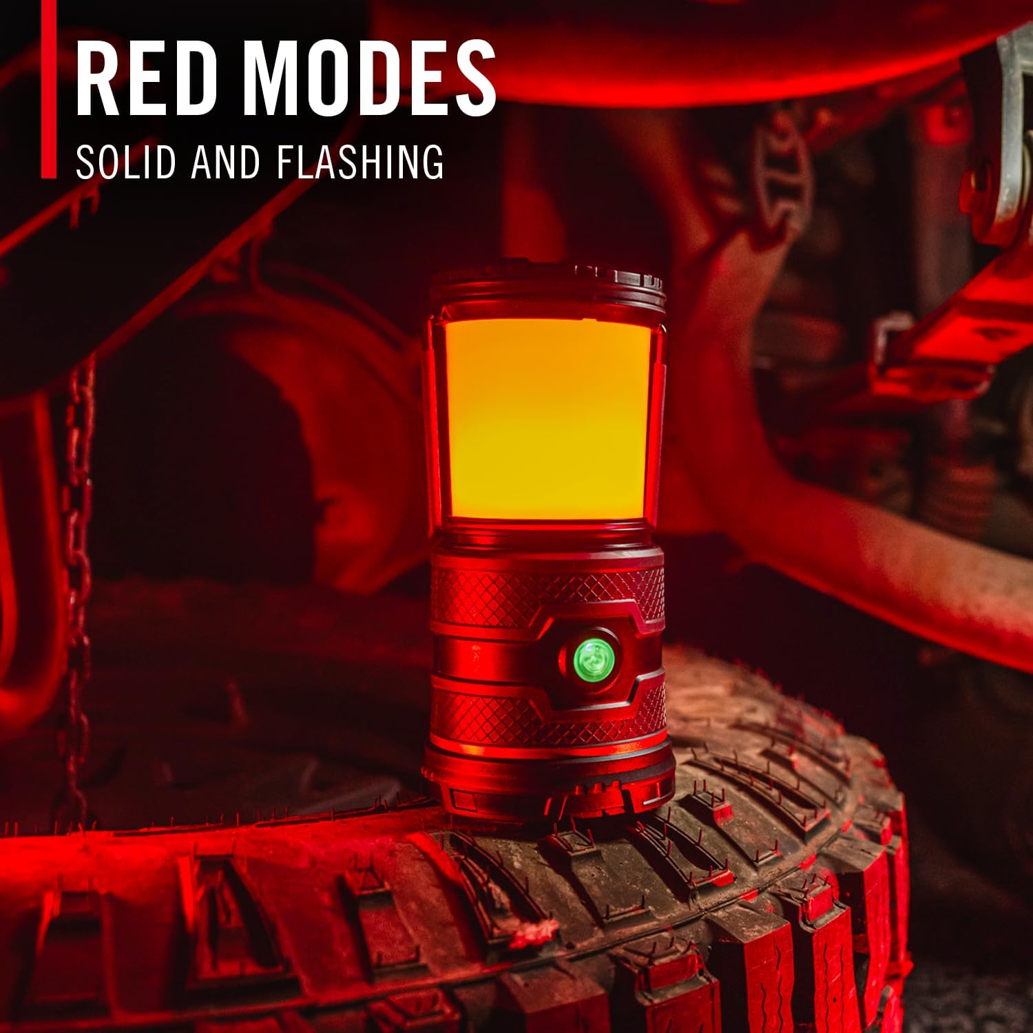 EAL30R 1000 Lumen Rechargeable Emergency Camping Lantern with Warm, Day, Red & Red Flashing Mode, Foldeable Handle