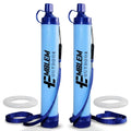 Portable Water Filter Straw, 2 Water Straws to Purify Water When Camping, Hiking, Emergency & Disaster – 0.1 Micron