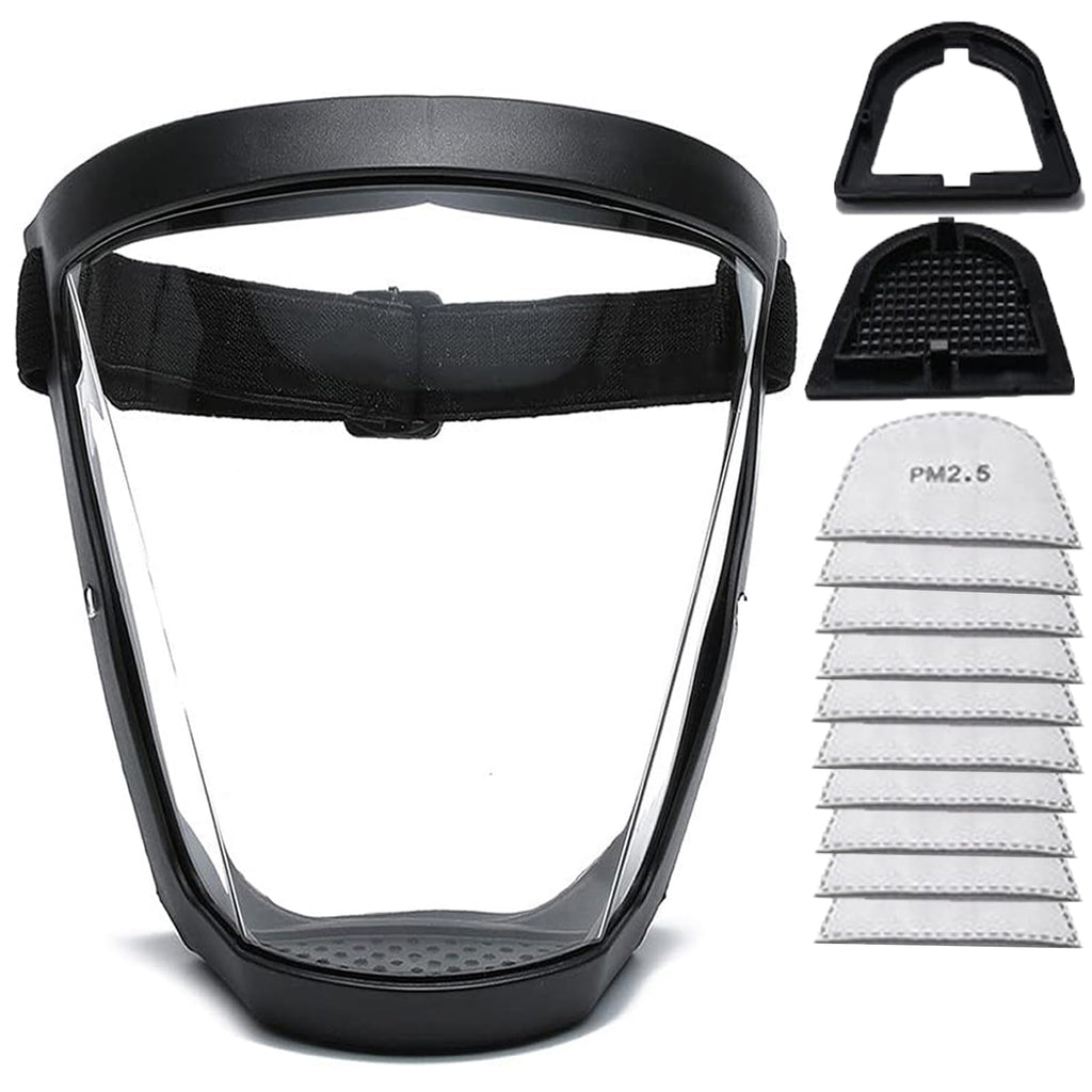 Full Face Shield, Clear Adjustable Visor for Grinding and Yard Work