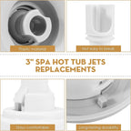 SuperDi Spa Hot Tub Jets Replacements 3" Cluster Storm Jet Directional