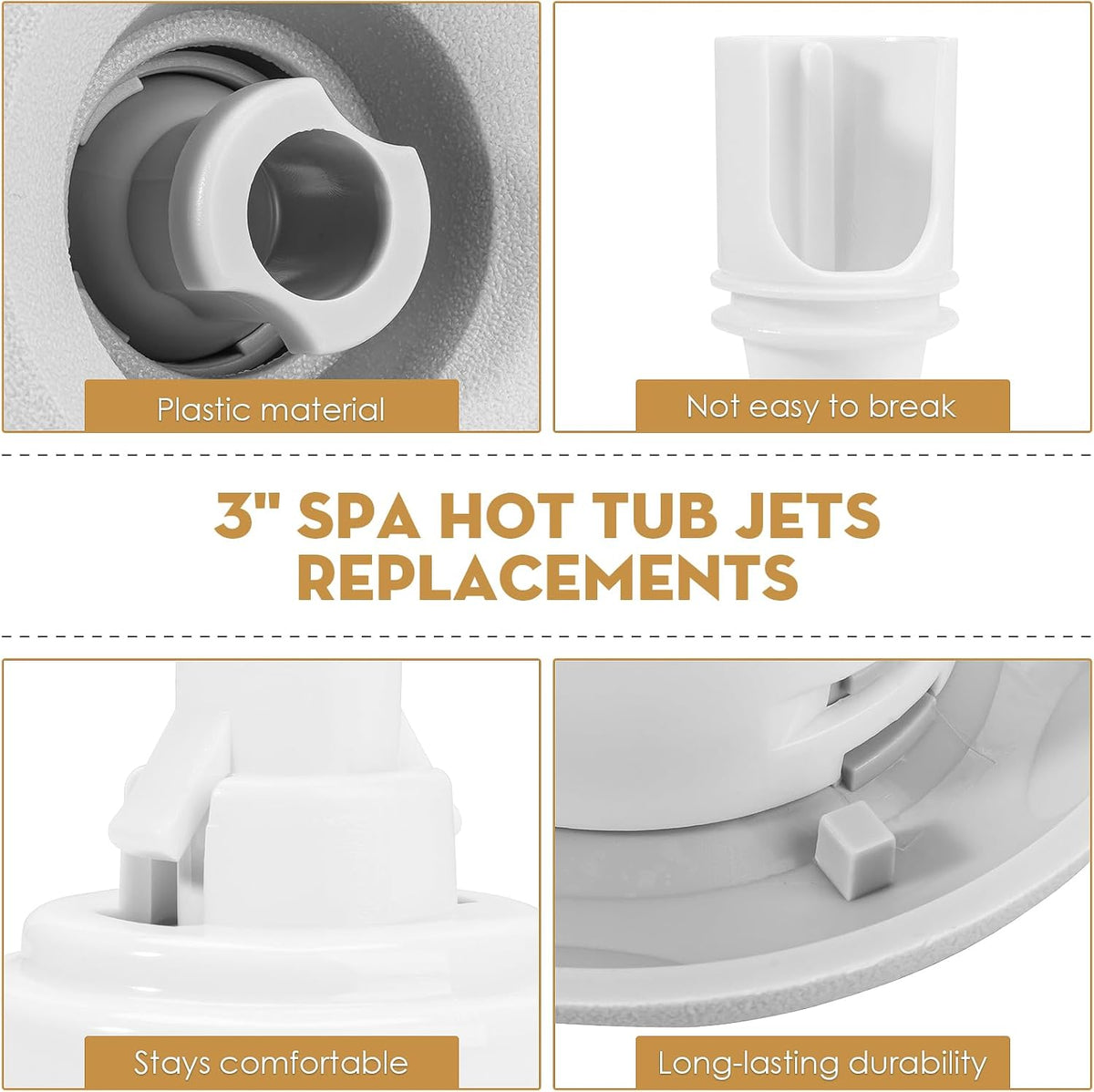 SuperDi Spa Hot Tub Jets Replacements 3" Cluster Storm Jet Directional