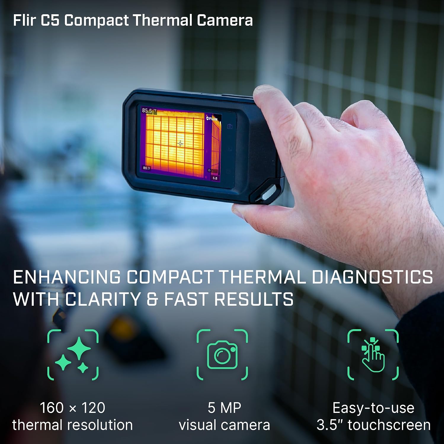 Flir C5 Compact Thermal Imaging Camera, WiFi, 160x120 MSX, Ignite