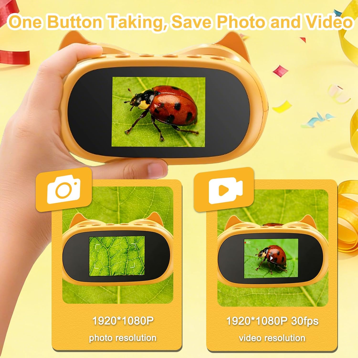 1000X Handheld Digital Microscope for Kids & Binoculars, STEM Toys, 2 in 1 | Kids Pocket Microscope with 2.0" IPS