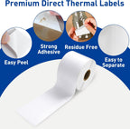 2.25" x 4" Direct Thermal Labels, 1" Core (350 Labels, 1 Roll)