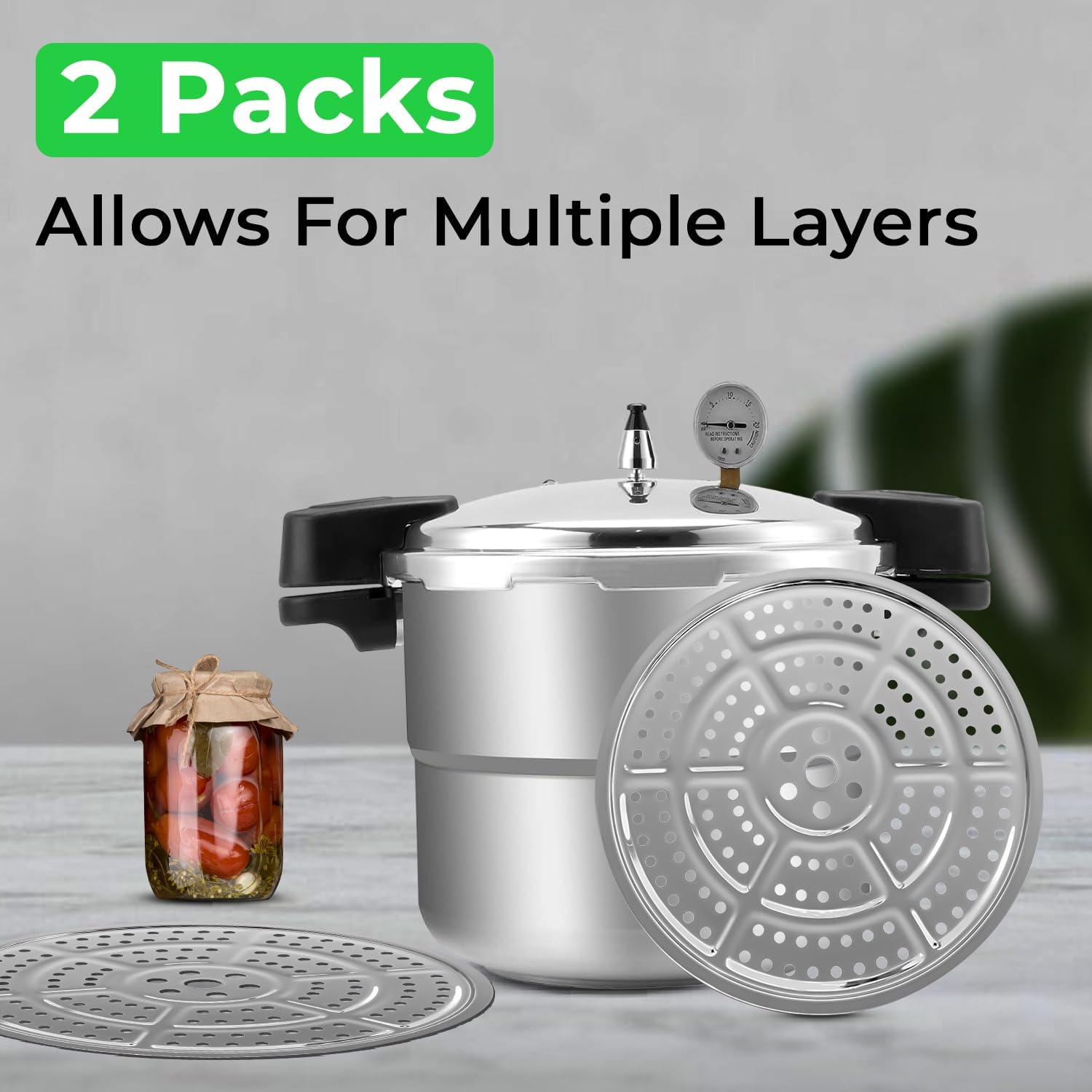 Stainless Steel Canning Rack for Pressure Canner & Cooker - Compatible with Presto, All American & More, 11-Inch 2 Pack