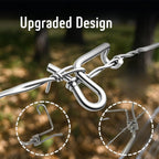 Fence Stretcher Tool Kit - 50-Pack 1/4" Wire Tightener Clips + Heavy-Duty Handle for Barbed Wire, Chain Link & Farm