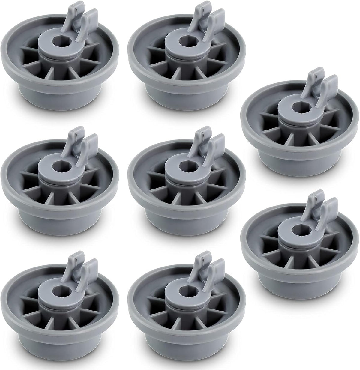 8 Packs 165314 Dishwasher Wheels Lower Rack Fit for Bo-sch Ken-more