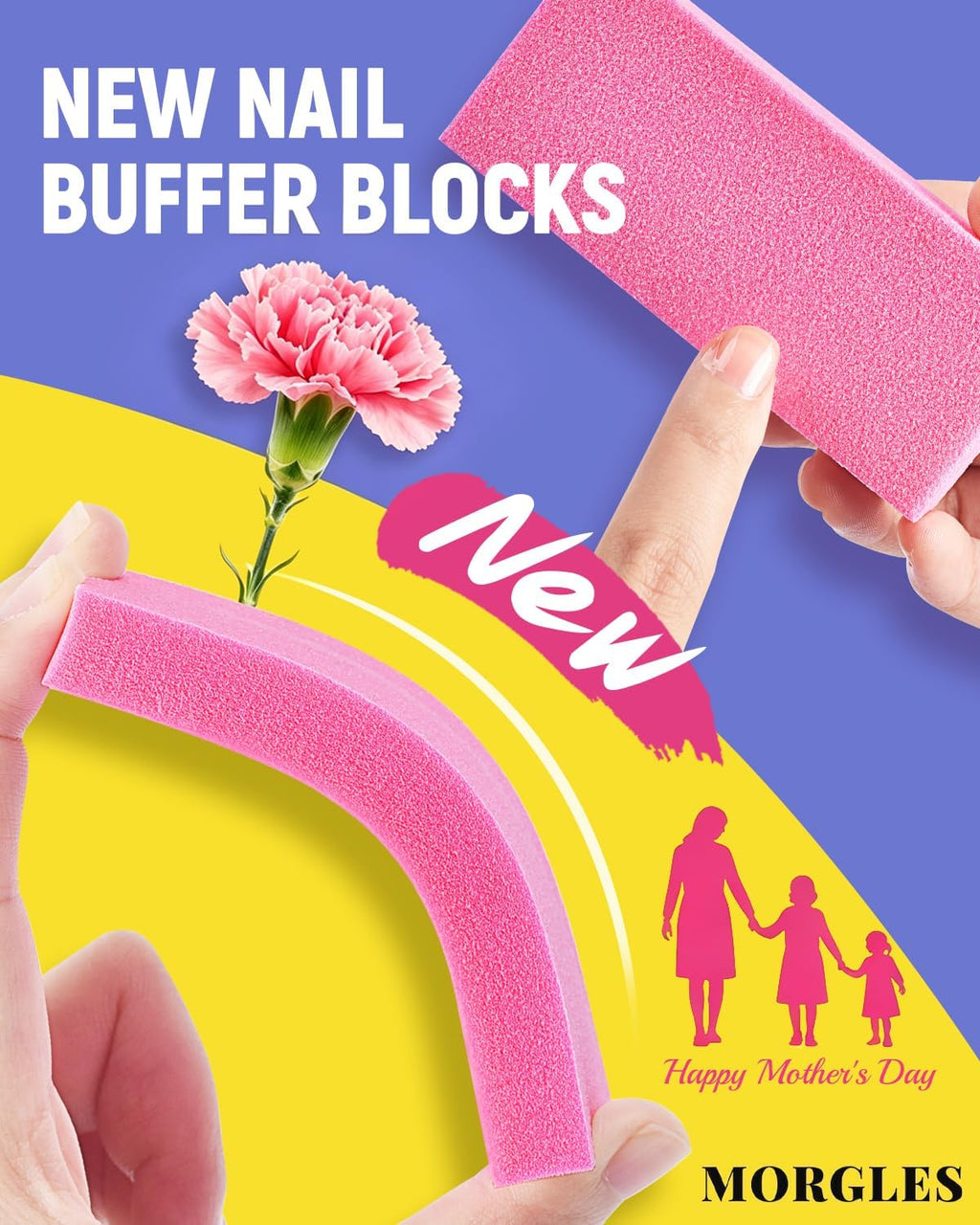 Nail File and Buffer Blocks with Nail Care Kit, 13 Pcs Manicure Kit for Women with Milk and Honey Cuticle Oil and