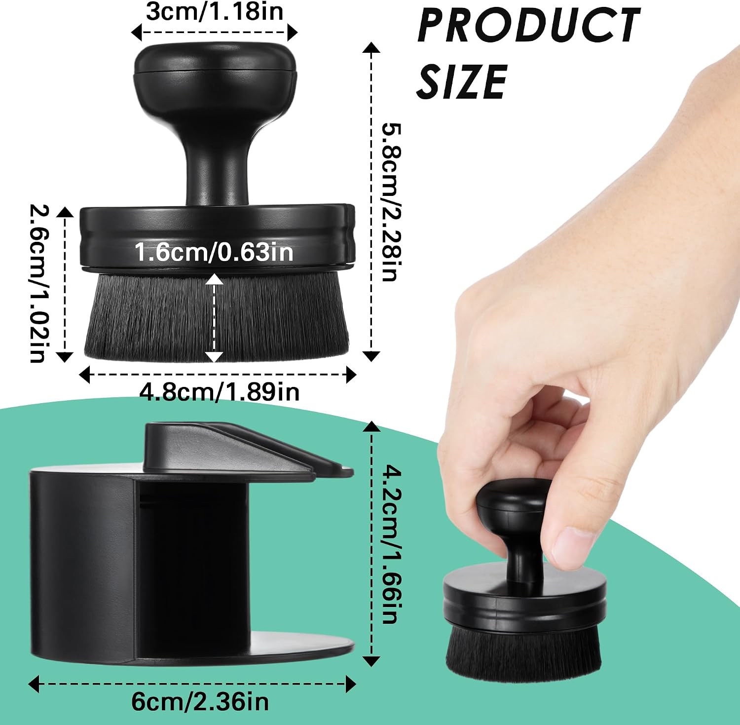 2 Pack Car Tire Shine Applicator Brush with Seal Cover Included | Automotive Tire Dressing Applicator, Detailing and