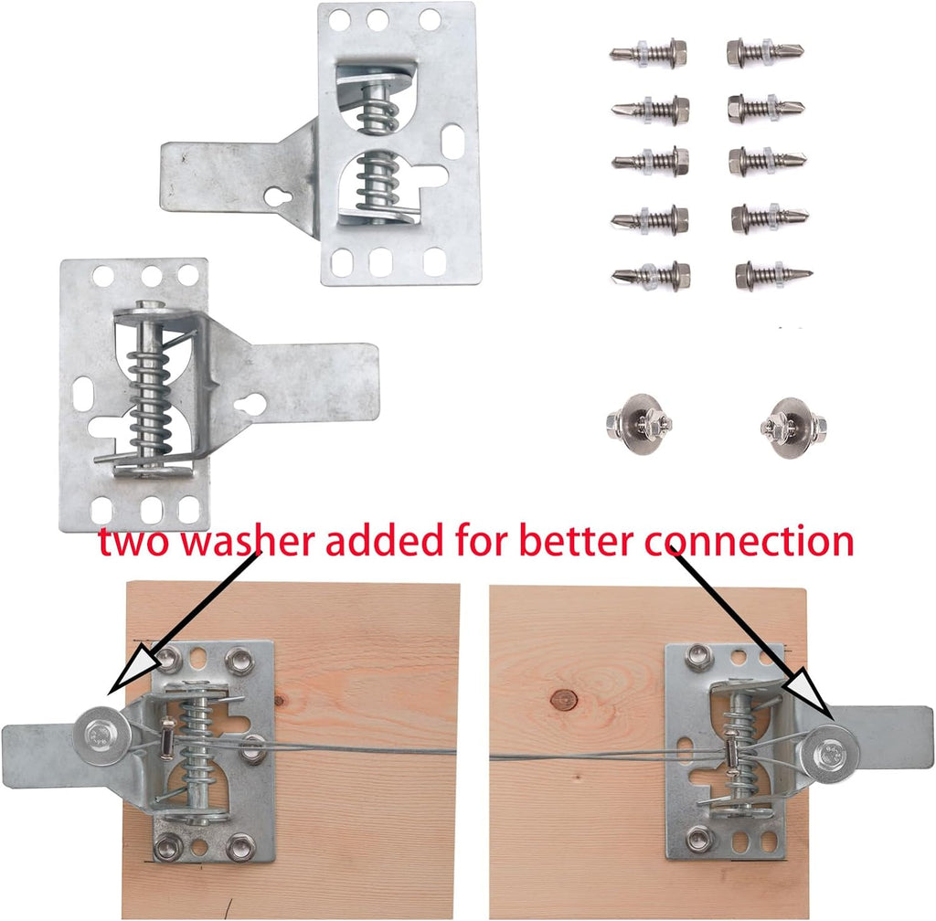 Garage Door Lock Kit with Spring Latch （Including All Hardware） Garage Door Lock Set Fits 1-3/8" Through 2" Thick
