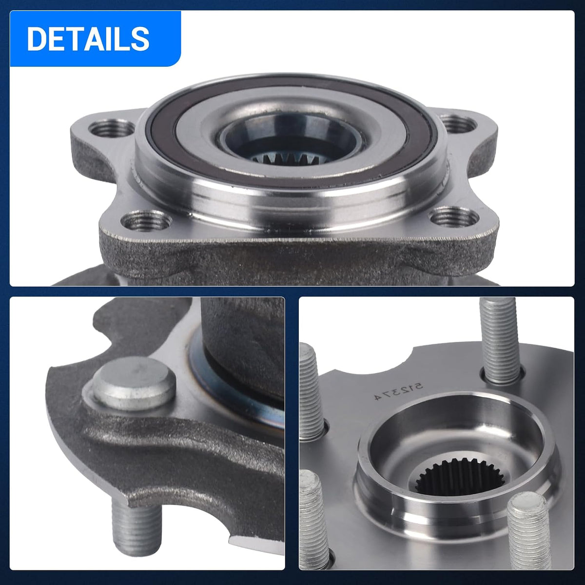 Autoround 512374 AWD/4WD Rear Wheel Hub Assembly Fit for Toyota RAV4 06-18