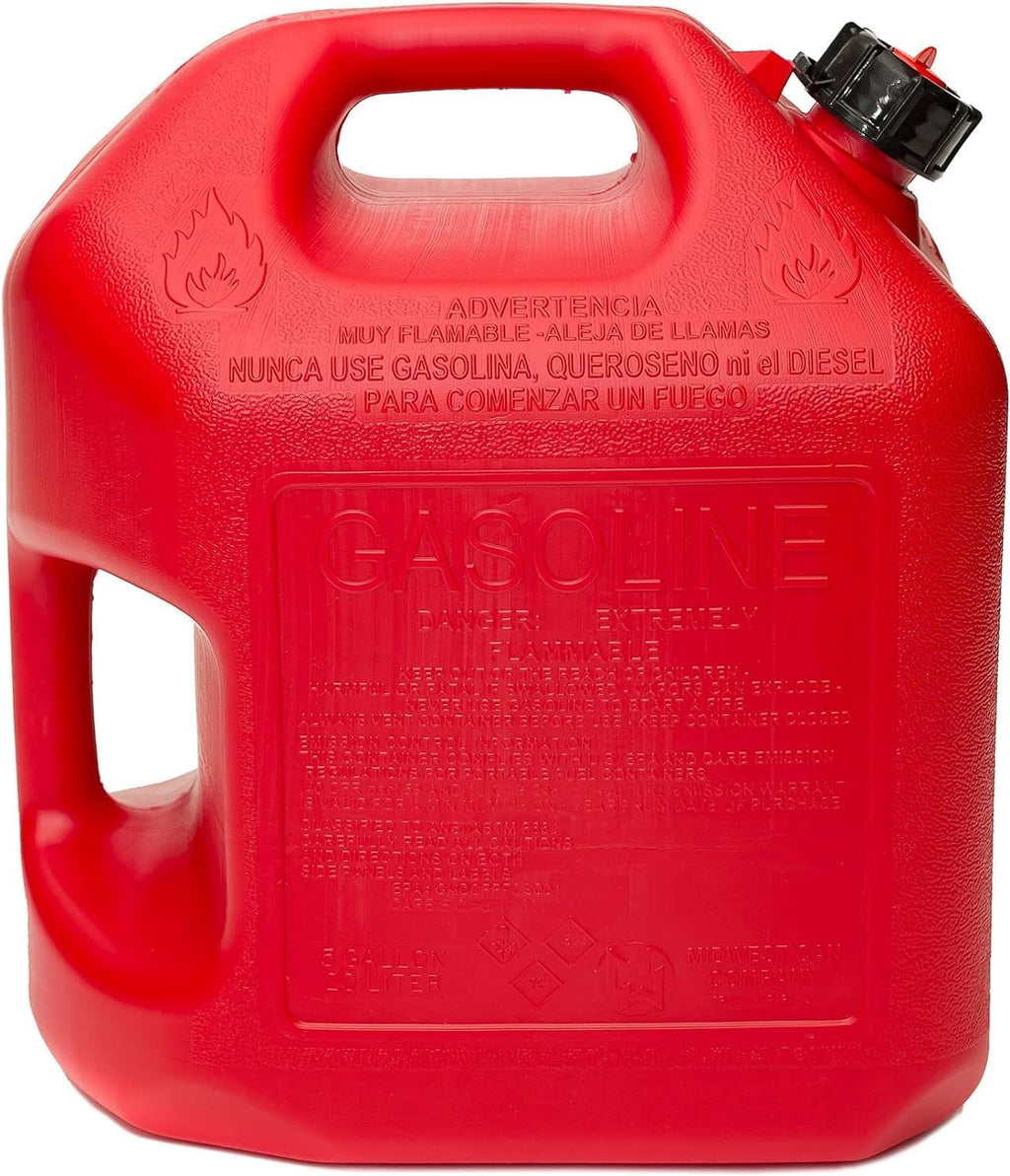 Company 5610 5 Gallon Gas Can Fuel Container Jugs w/Spout (2 Pack) | (2 Pack)