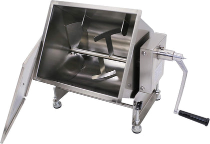 Commercial Stainless Steel 16.5-Pound/10-Liter Capacity Tilt Tank Manual Meat Mixers,(Mixing Maximum 16.5-Pound for