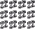 uxcell 16Pcs #25 Chain Master Connector Link Roller, 1/4" Pitch Carbon Steel, Standard Connecting Split Links for 04C Chain