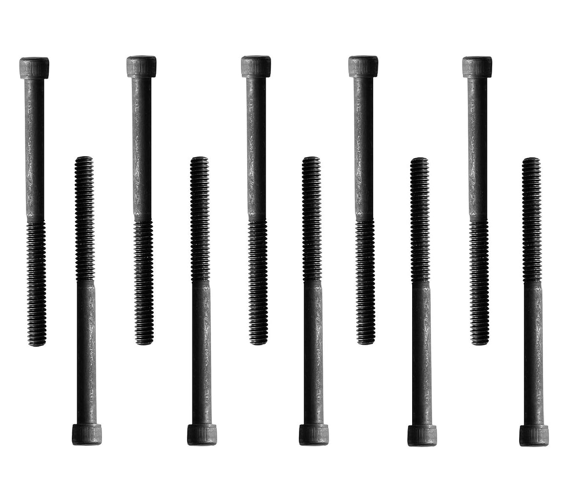 Socket Head Cap Screw, 1/4-20 x 3, Alloy Steel, Black Oxide, Hex Socket Coarse Thread, 1/4 inch Hexagonal Allen Bolt, Length: 3 inch, Full Thread (Quantity: 10)