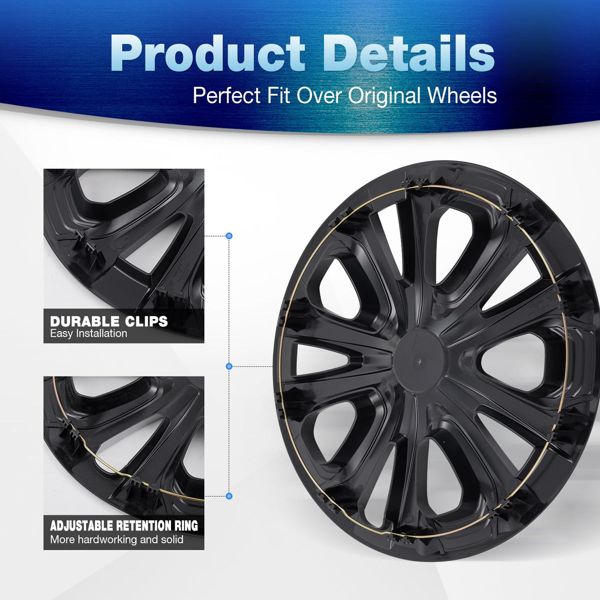 Set of 4 15inch Hubcaps Wheel Covers for 2016-2022 Toyota Prius