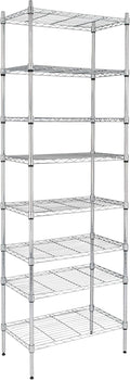 8 Tier Heavy Duty Shelves N.S.F. Certified - 800lb Capacity Commercial Storage Rack, Steel Wire Shelving Unit for