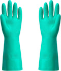 Chemical Resistant Nitrile Gloves, Latex Rubber Free, 1 Pair, L | 15mil,Reusable Heavy Duty Diswashing Gloves, Resist