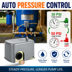 Pressure Switch Manual Reset Lever, 30-50 PSI, 1/4" FNPT, UL Certified