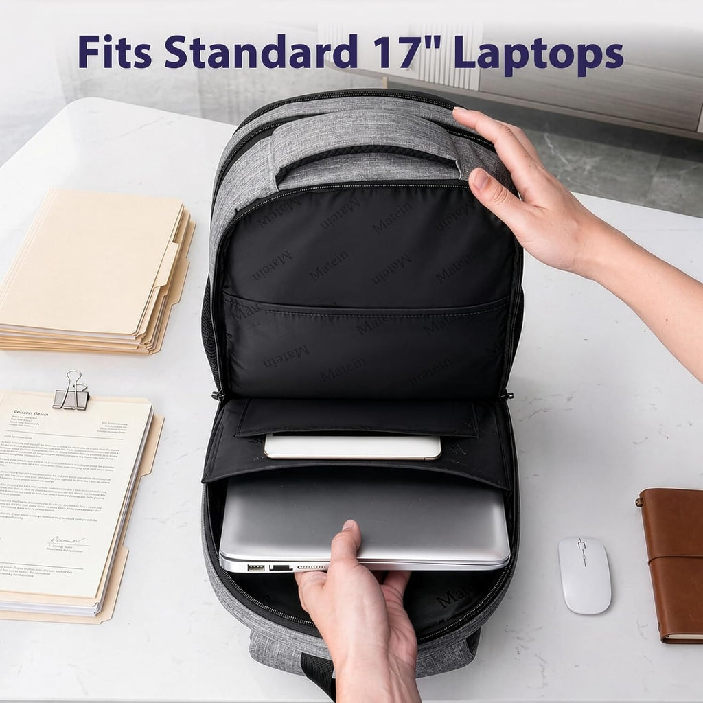 Travel Laptop Backpack, 17 Inch Work TSA Approved Carry on Backpack, Large Computer Business Bag for Men Women with