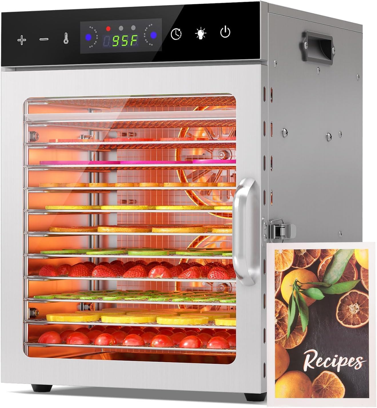 12 Tray Food Dehydrator Machine for Jerky, Fruit, Herb & Dog Treats