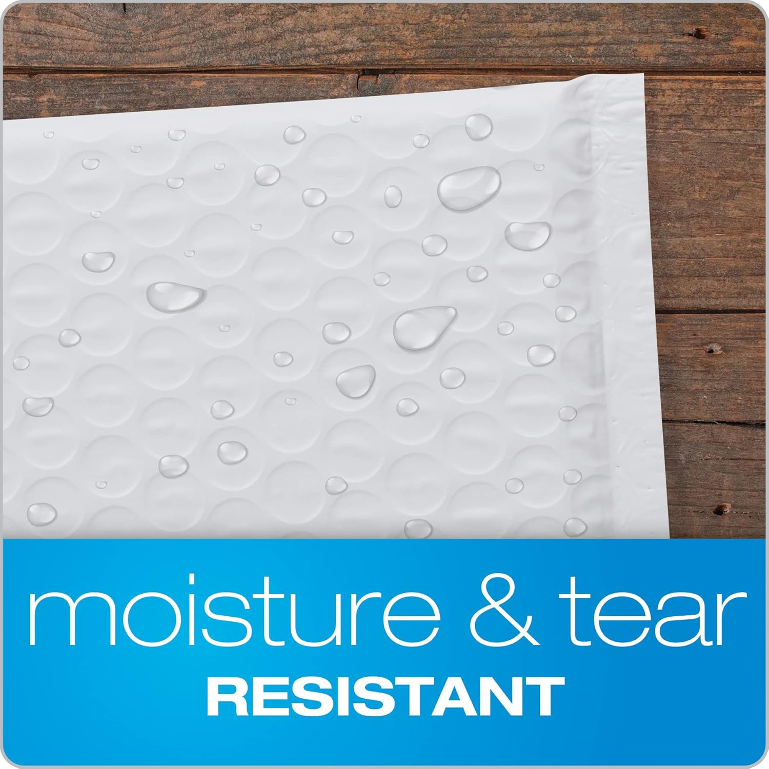 Bubble Mailers, 8.5 x 11 Shipping Envelopes, Water Resistant White Poly Padded Envelopes, Redi-Strip Peel Off