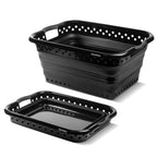 Collapsible Plastic Laundry Basket, 39L 1 Pack, 45 lb