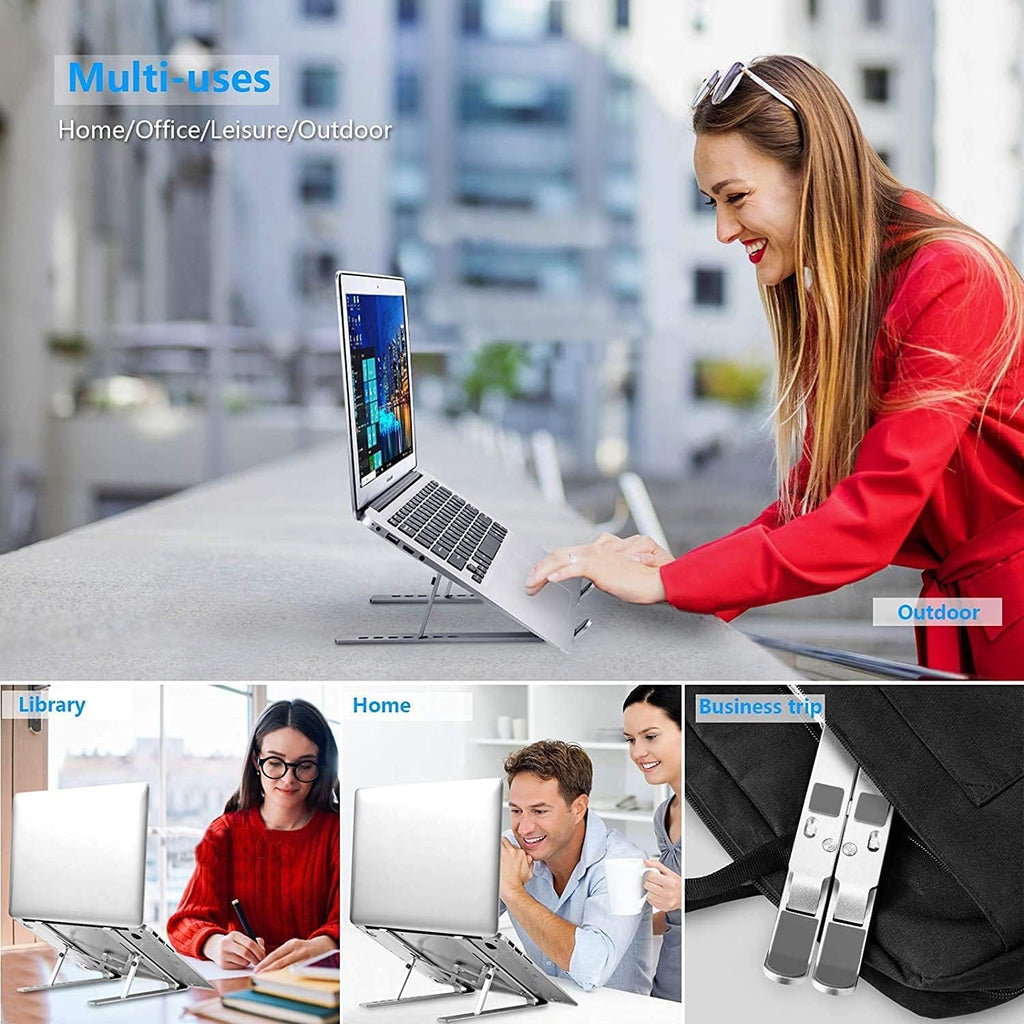 Laptop Stand for Desk, Ergonomic Adjustable Aluminum Foldable Portable Computer Stand, Lecterns & Podiums, Fits