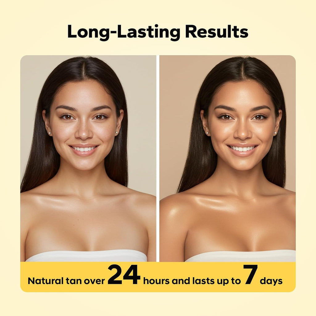 Facial Self Tanning Drops (1 Fl Oz), Tanning Drops for Face & Body, Gradual Bronzing Effect, Lightweight Tanner for
