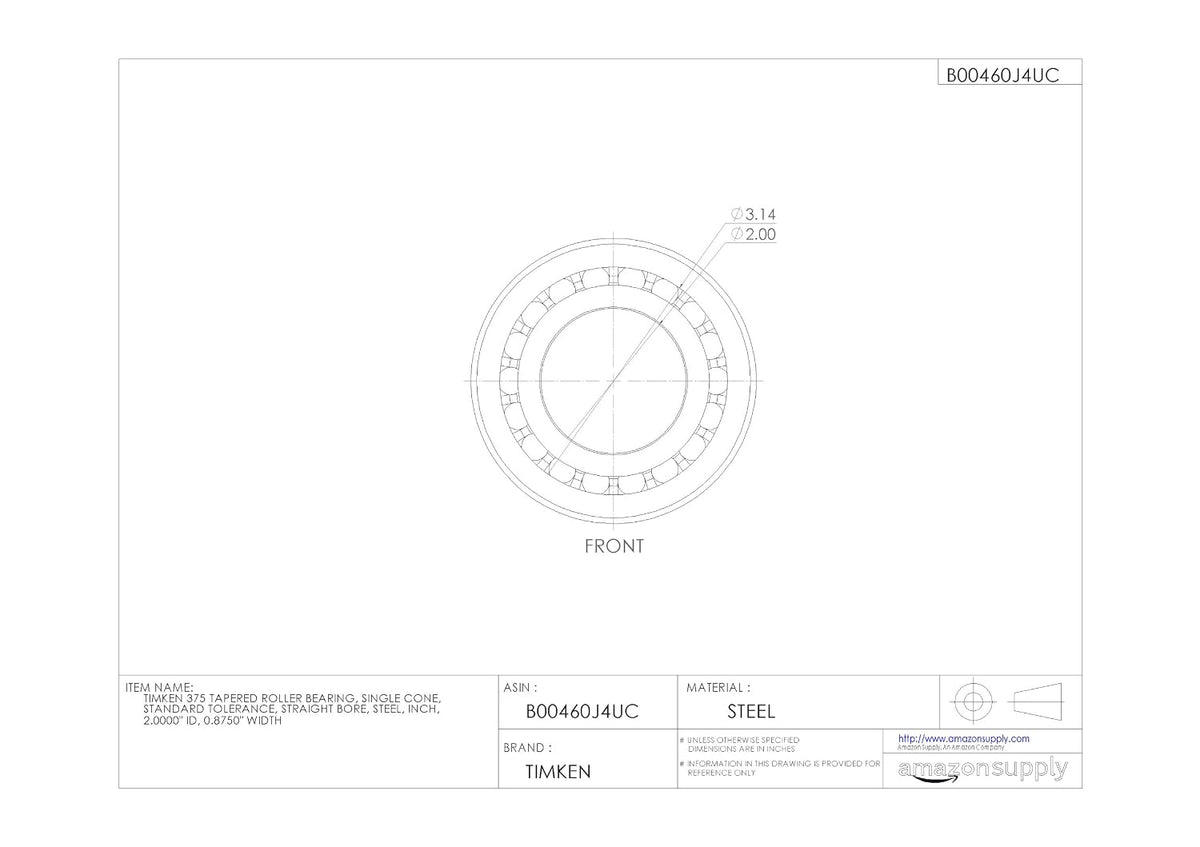 Timken Tapered Roller Bearing Cone - 375