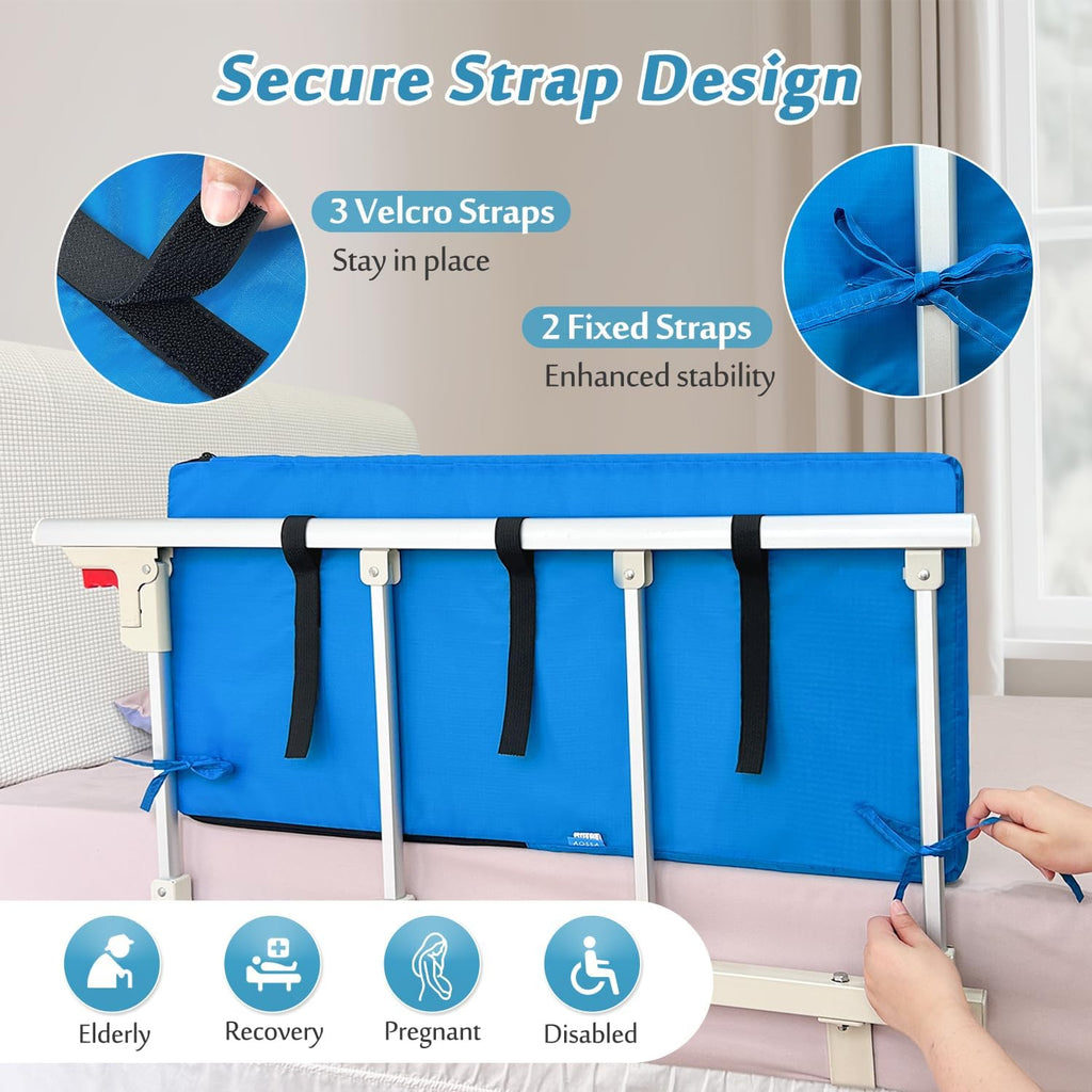 Bed Rails Pads for Elderly Adults Bumper Bed Assist Railings for Seniors Guard Bars Safety Medical Side Rail Padding