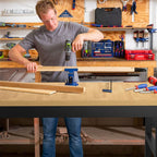 48" Adjustable Workbench,Heavy-Duty Work Table,3000 LBS Load Capacity Particleboard Hardwood Workstation Outlets with