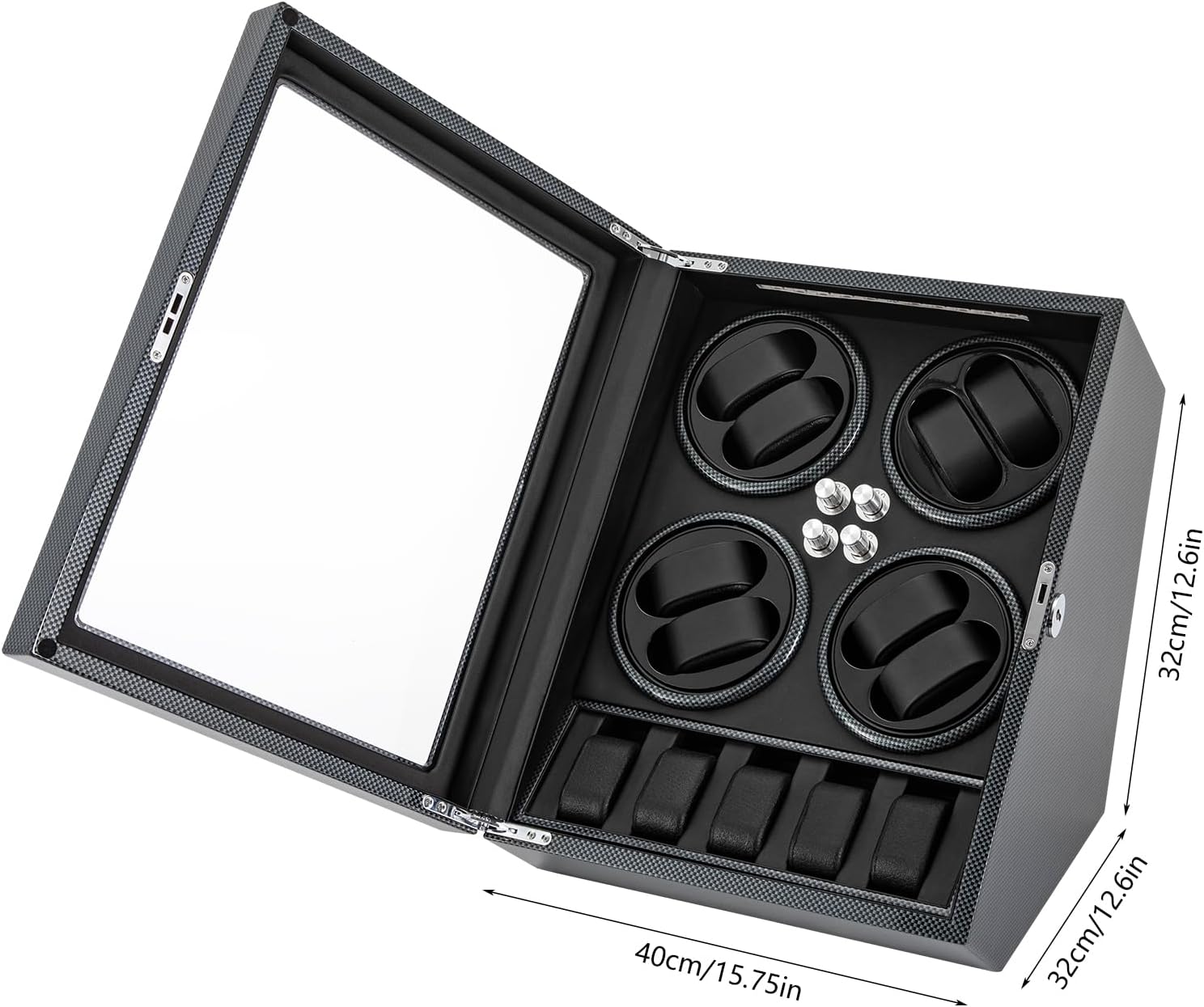 Watch Winder for Automatic Watches, 8+5 Automatic Watch Winder Box Watch Display Organizer Storage Case with Built-in