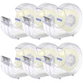 6 Pcs Clear Tape Dispensers, 1 inch White Core